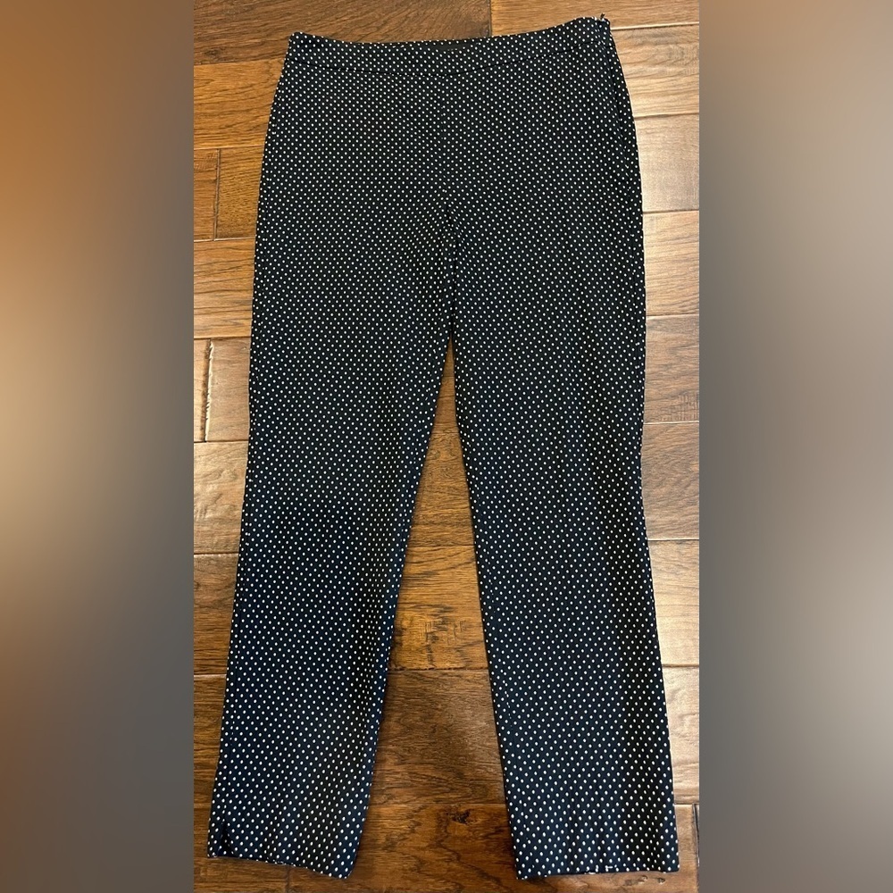 Talbots Pants Women’s 6 Black White Side Zip Chatman Ankle Pants